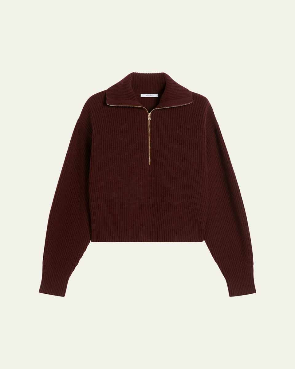Wool-Cashmere Quarter-Zip Sweater